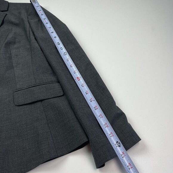 Talbots Wool Classic Blazer 8 Gray Academia Preppy Business Casual Capsule New - Picture 8 of 12